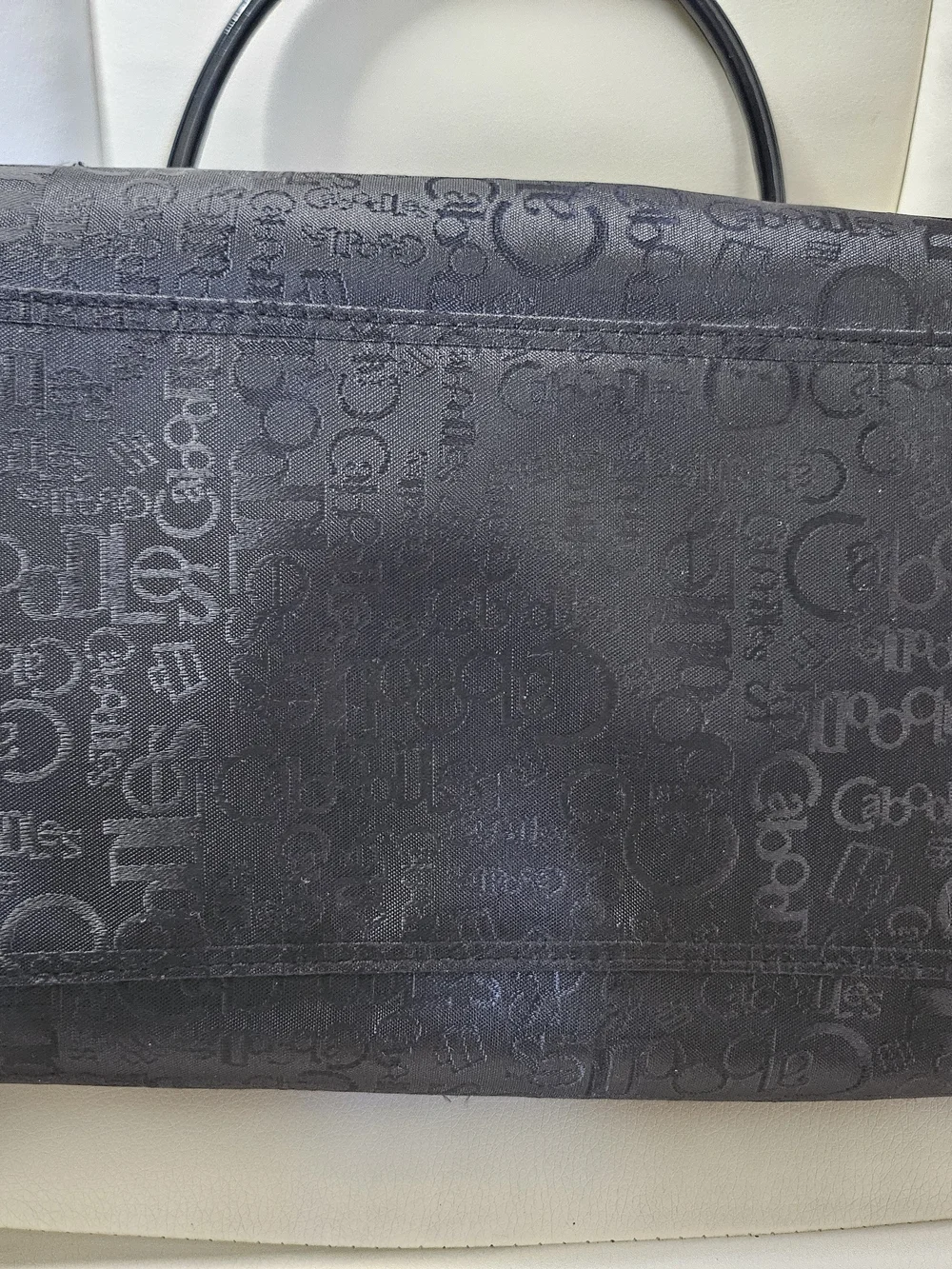 Caboodles Black Logo Jacquard Cosmetic Duffel